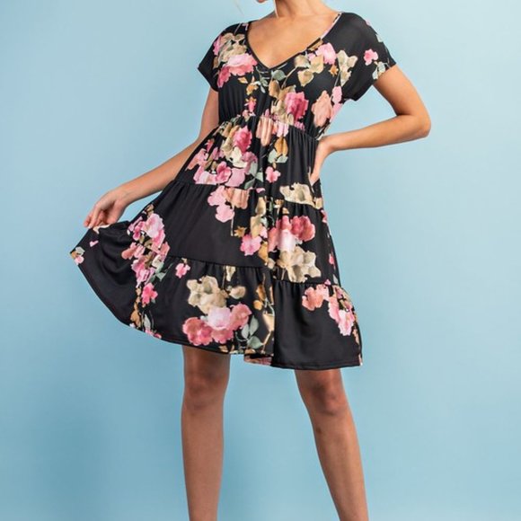 Floral Tiered Dress - Picture 5 of 8